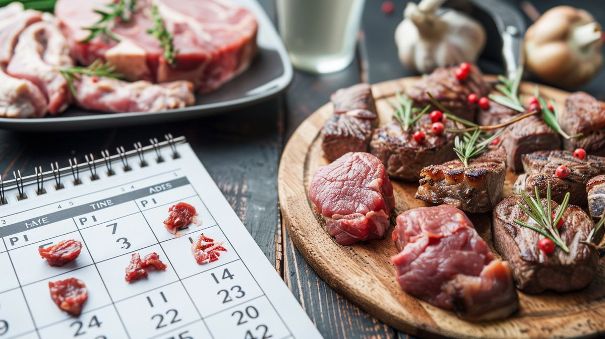 Frau beim Einkaufen von Fleischprodukten, um die Carnivore Diät wie lange zu verfolgen