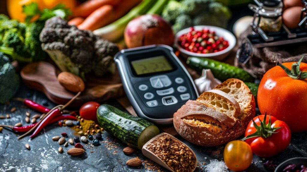 Frau beim Einkaufen gesunder Lebensmittel für eine Prädiabetes Diät im Supermarkt