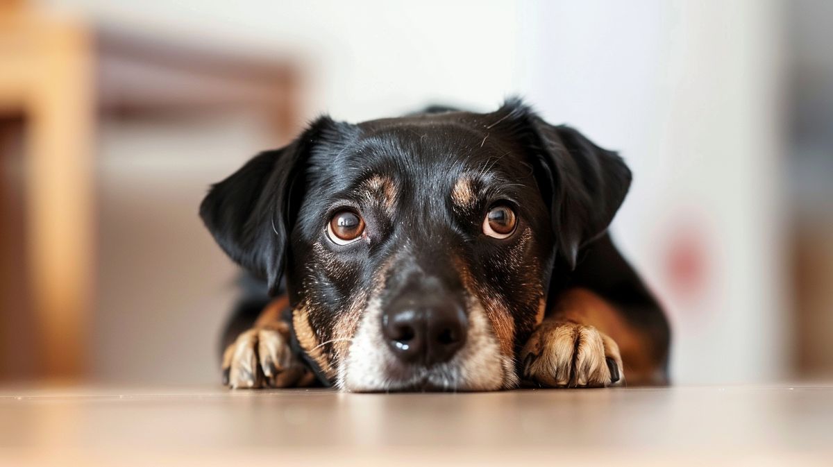 Hund beim Verzehr von Fleisch als Teil der Carnivore Ernährung beim Hund